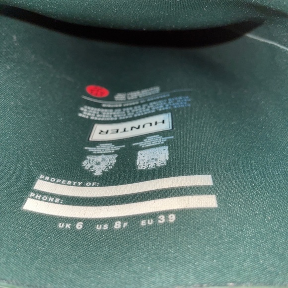 Hunter boots, green size 8 - Picture 3 of 5